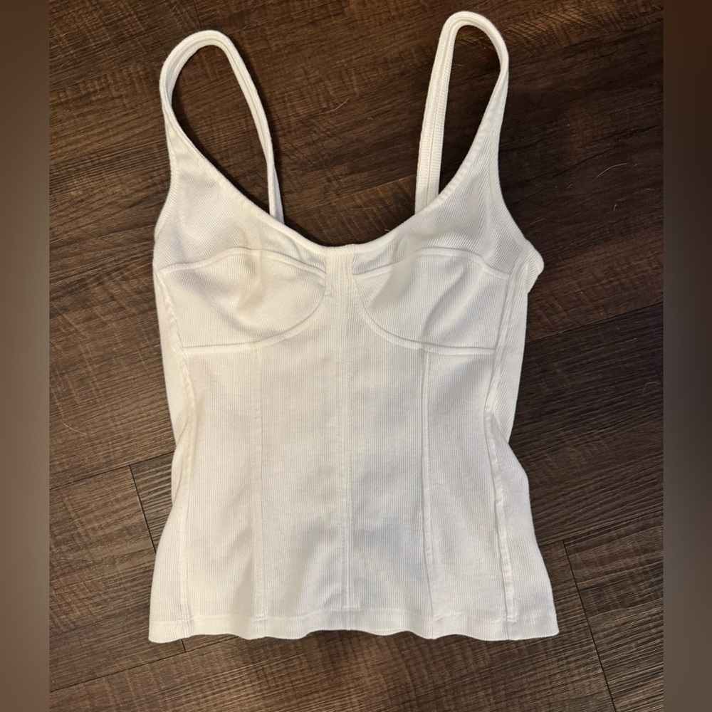 White Universal Thread Corset Tank Top - Size Small